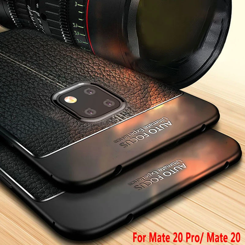 Для huawei mate 20 Pro чехол Чехол Мягкий ТПУ силиконовый бампер кожаный для 20X |