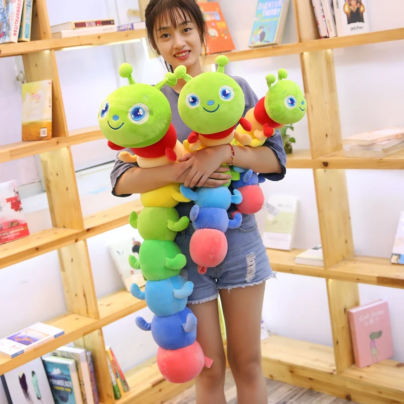 

110cm New style Toys Caterpillar Pillow plush Toy soft Down Cotton animal stuffed cushion Creative kawaii Gifts for child