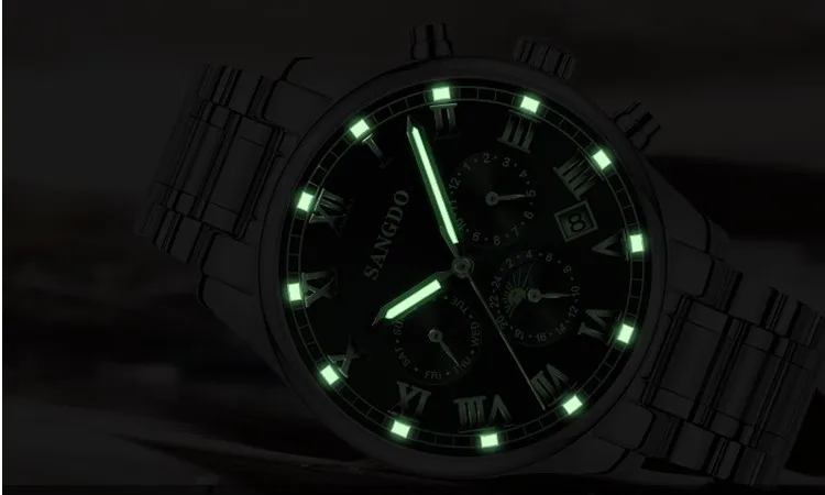 Мужские многофункциональные механические наручные часы с сапфировым стеклом 42