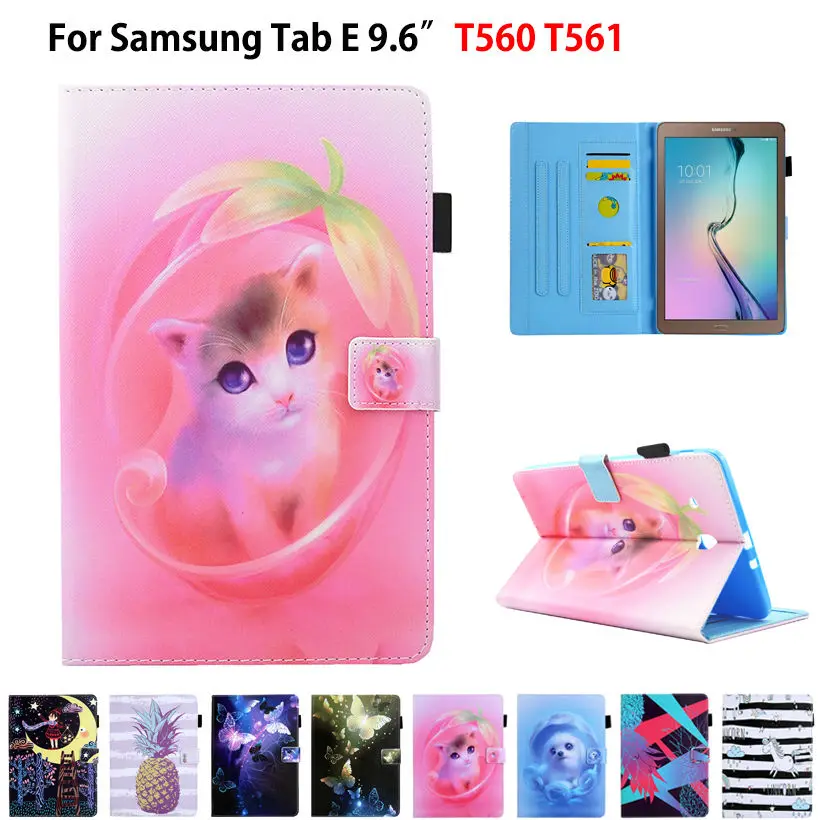Чехол для Samsung Galaxy Tab E T560 чехол из силикона и искусственной кожи планшета SM T561 T567V 9