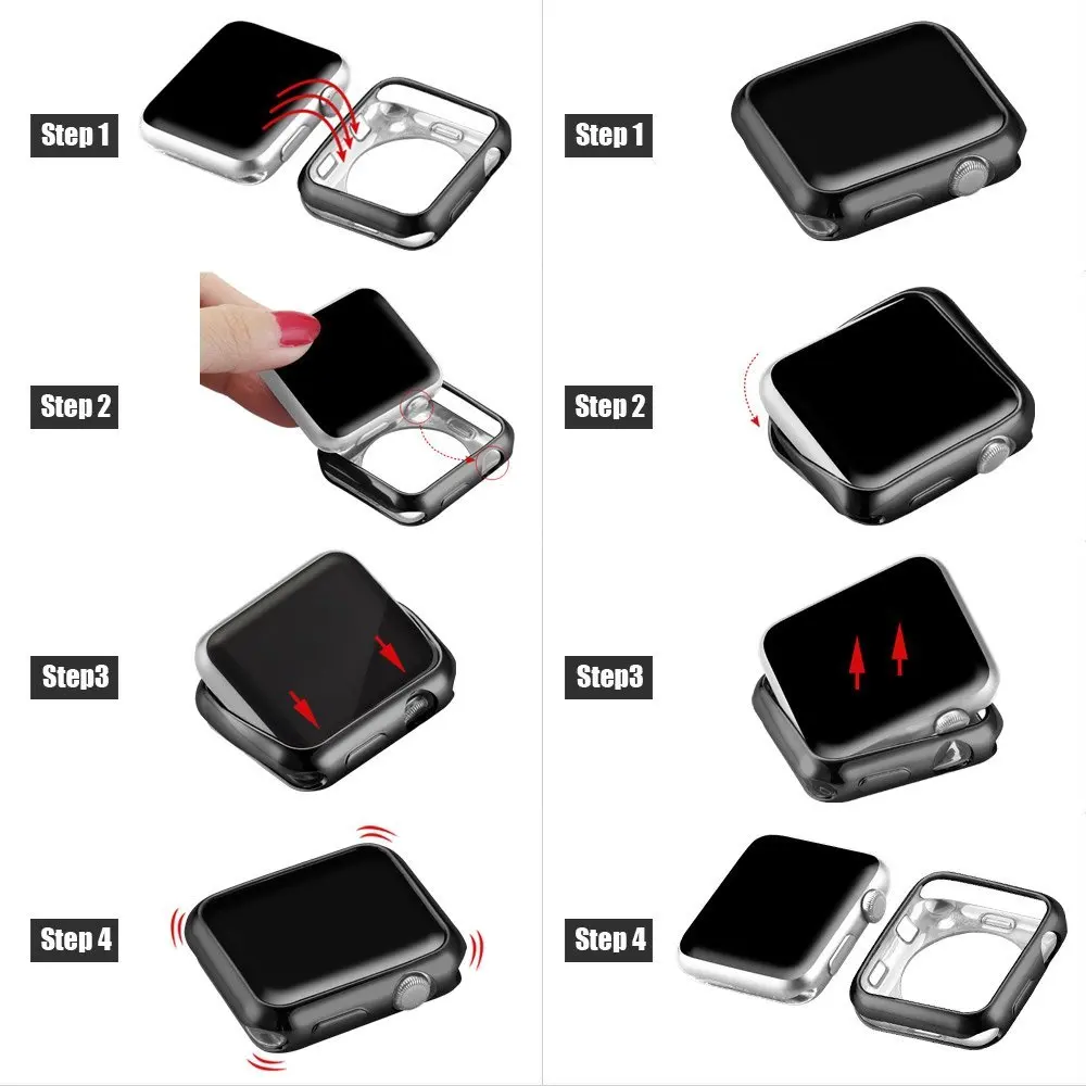 Для Apple Watch Series 2/3 TPU устойчивый к царапинам гибкий мягкий чехол тонкий легкий