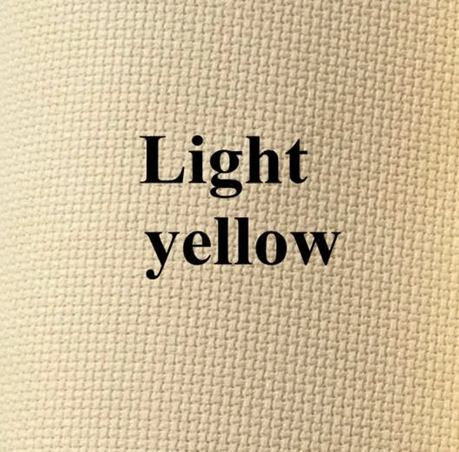 Light yellow Oneroom разные размеры Aida 14ct белая ткань розовый черный льняной зеленый вышивка крестиком ткань холст DIY Рукоделие Шитье 7 - Цвет: Light yellow