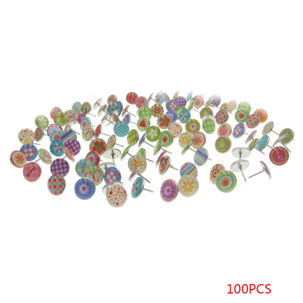 100 шт мягкая плоская сталь 11 мм Thumb Tacks штифты для стена с фотографиями/картами/досками объявлений/пробками