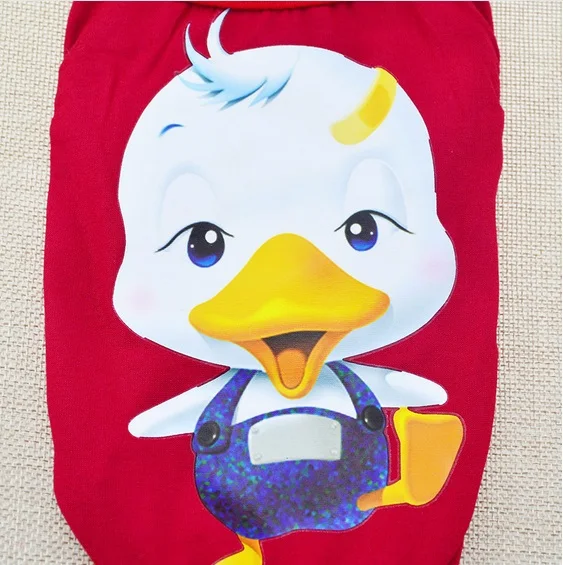 D39 New Summer Spring Pet Dog Vest breathable Cartoon duck small dog vest Puppy clothes Sleeveless T-shirt pet | Дом и сад