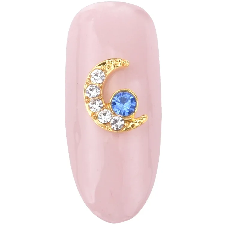 Y204 10 шт Золото Луна Стразы nailart Мобильный телефон DIY Скрапбукинг 3d дизайн ногтей бижутерия для декорирования Y204~ 211 - Цвет: Y204