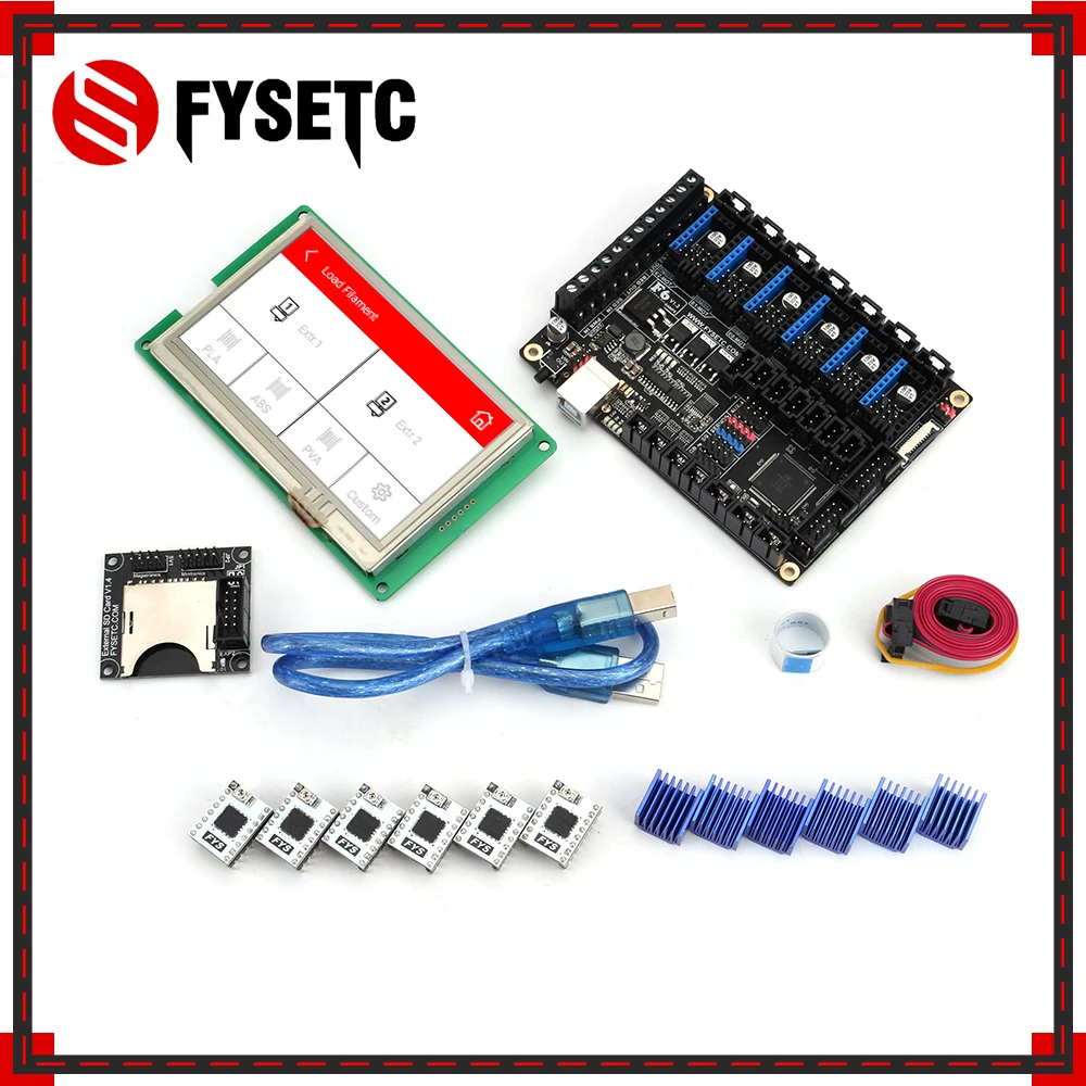 Материнская плата все в одном FYSETC F6 V1.3 + 6 шт. TB67S109 Stepsticker S109 Драйвер шагового