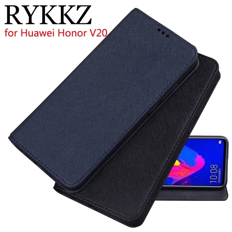 RYKKZ Роскошный кожаный чехол с откидной крышкой для Huawei Честь V20 мобильного