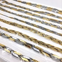 wholesale bulk lots 10pcs top mens gold stainless steel necklaces link chains rock punk style dropshipping fashion punk style