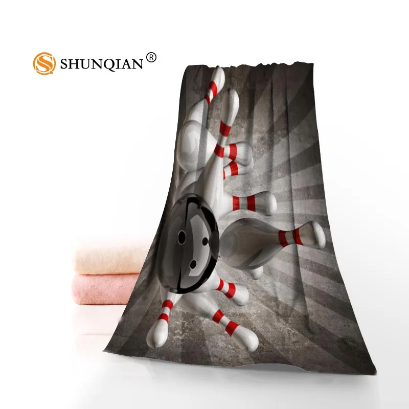 

Custom Bowling Ball Towel Printed Cotton Face/Bath Towels Microfiber Fabric 35X75cm,70X140cm Shower Towels
