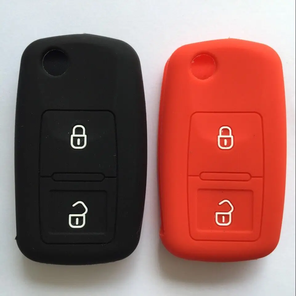 Силиконовый чехол для брелка с ключом оболочки Защита кожи шкода Октавия фабия 2
