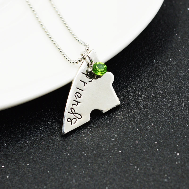 Fashion 4 pcs/set Best Friends Forever And Ever Pendant Bead Necklace Split Heart Rhinestone BFF Choker Jewelry For Women Girl | Украшения