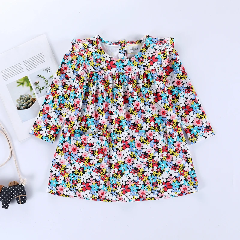 SAILEROAD Kids Floral Dress 2-7Years Autumn Girls Long Sleeve for Party Dresses Bohemia Style Vestido Princesa | Детская одежда и
