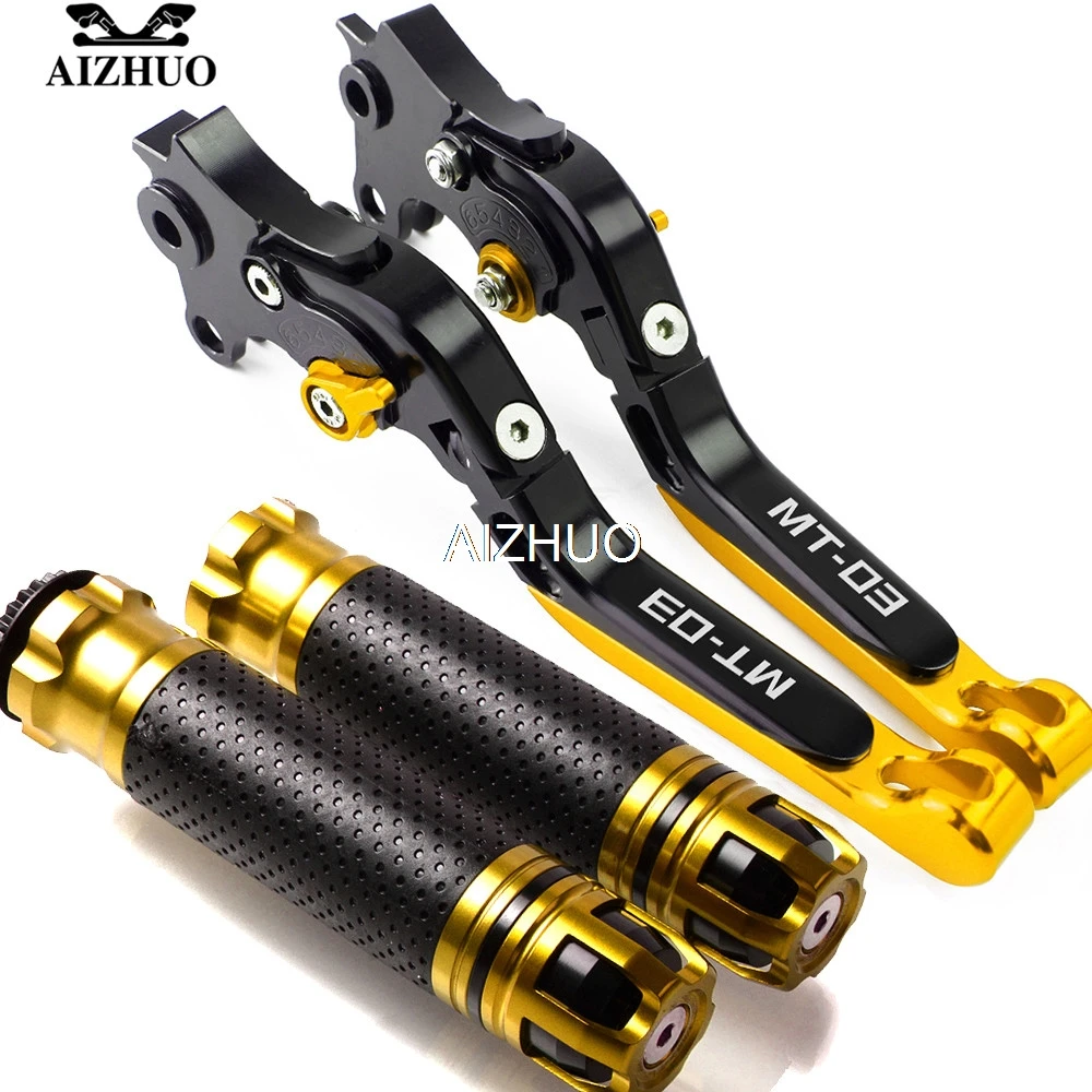 Золотой Для YAMAHA MT03 MT-03 MT 03 2005 2006 мотоцикл тормозной рычаг сцепления Выдвижная Регулируемая рукоятка руль - Цвет: Золотой