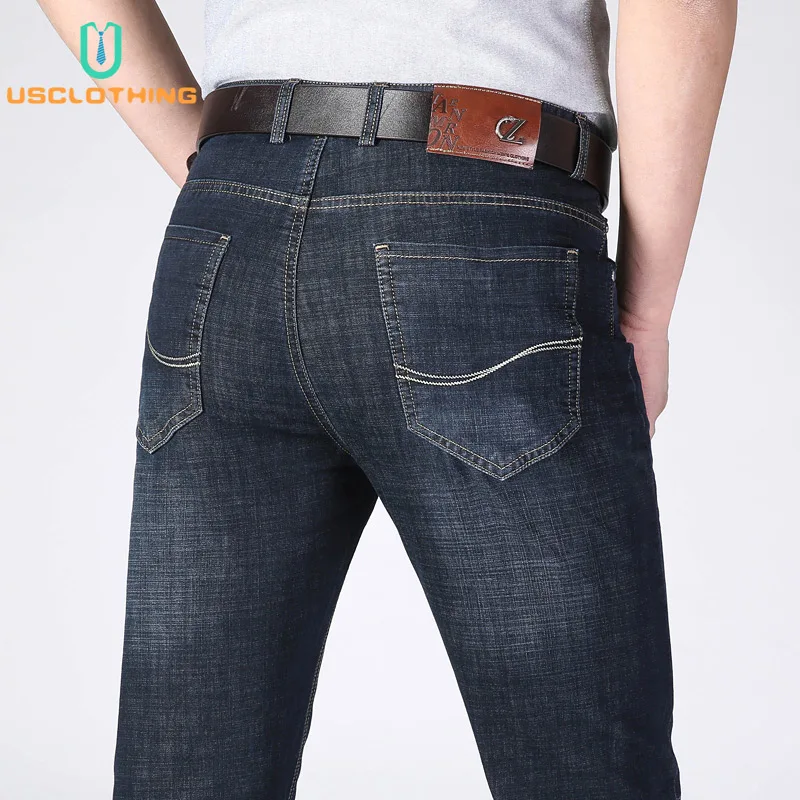 Новинка мужские джинсы Стрейчевые брендовые Мужские повседневные Прямые