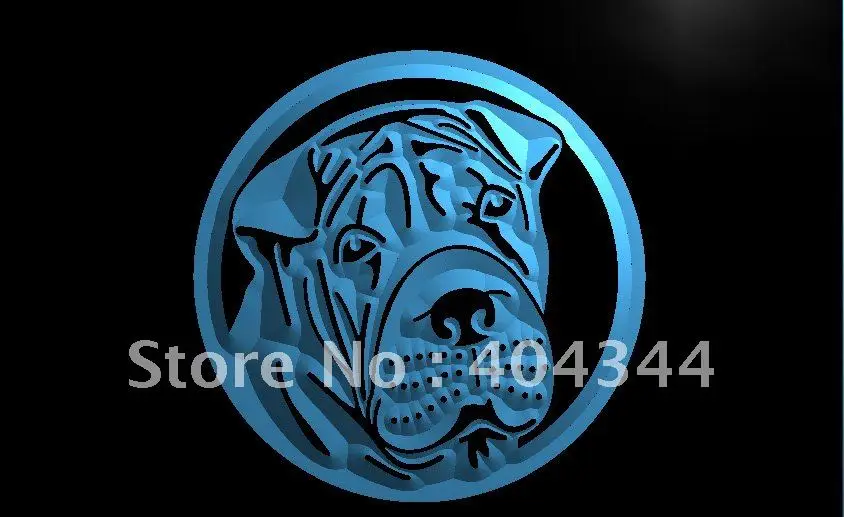 LB689-шарпей собаки породы Pet светодиодный неоновый светильник знак для домашнего