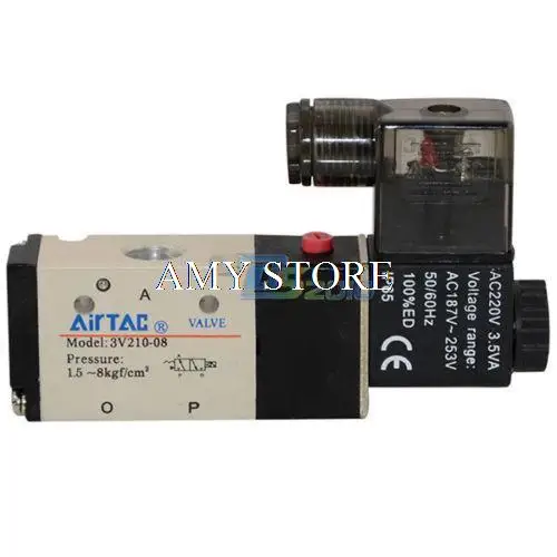 1/4 &quotDC 12V 3 way 2 позиционный пневматический Электрический электромагнитный клапан