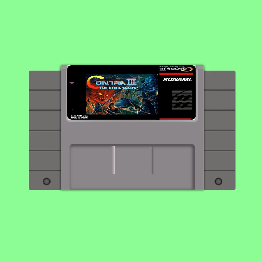 Новое поступление 16bit карточки для Супер игры Contra III Alien Wars|16bit game card|16bit gamegames card games