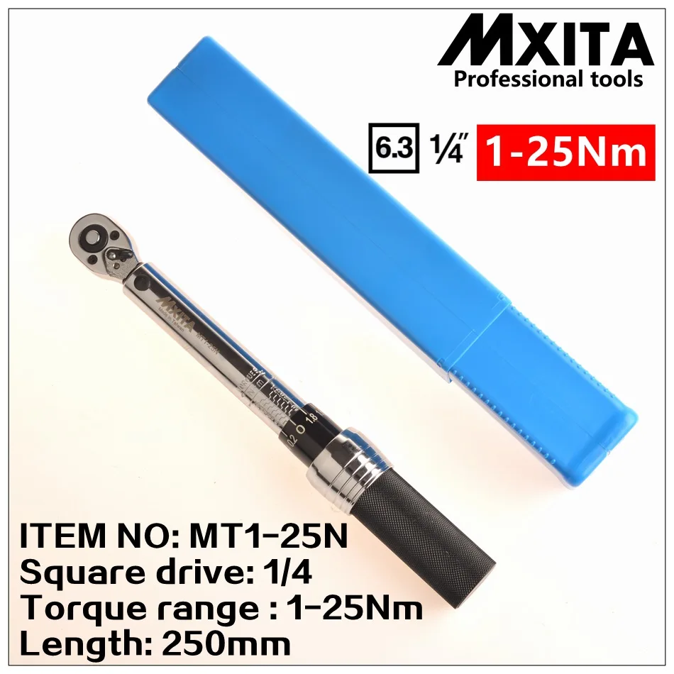 MXITA 1/4 &quotDR. Ручной Динамометрический гаечный ключ 2 14N.m с трещоткой подходит для