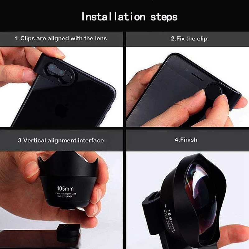 Hot TTKK Camera Lens for iPhone Anamorphic Macro 105mm Telephoto Cell Phone iphone 8/7/6s/6 plus | Электроника