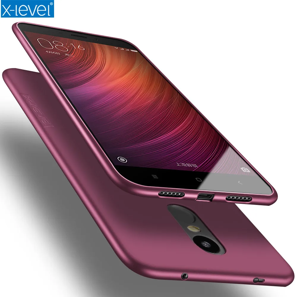 X-Level силиконовый чехол для Xiaomi Redmi 5 Plus 6 Pro S2 4X Note 5A 4 Mi 8 SE Max 2 Mix 2S A1 A2 5S Матовый ТПУ |