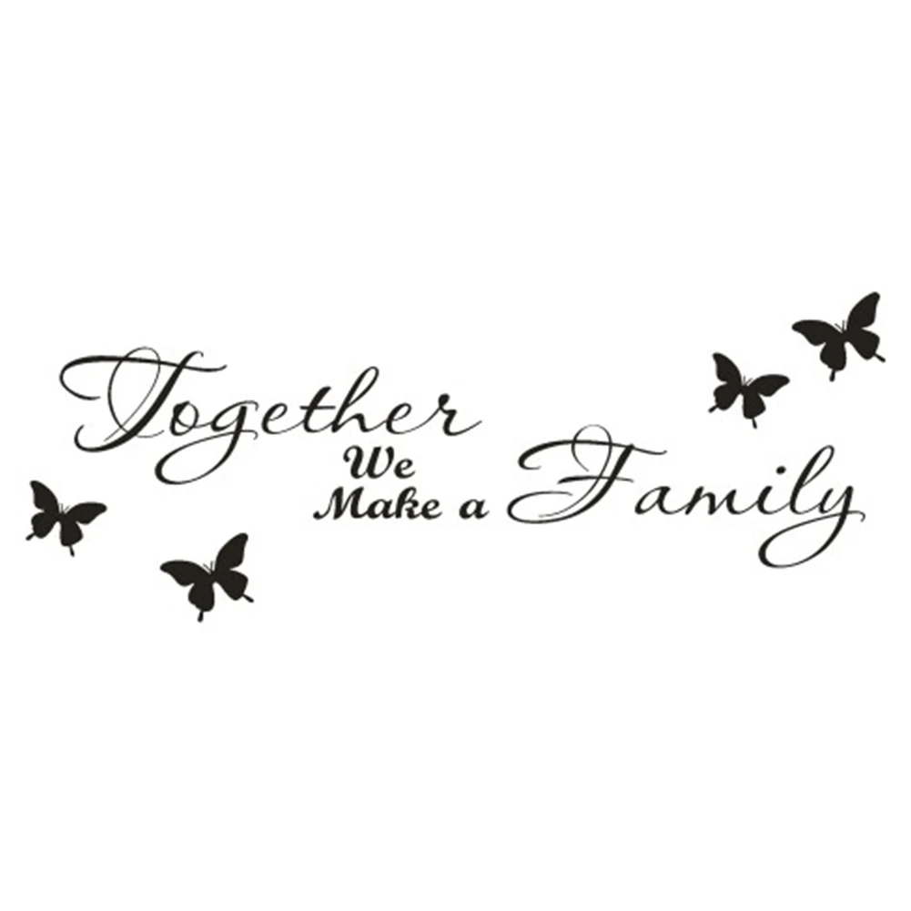 Gift Removable Living Room Home Decor Letters Black English Words Wall Sticker Decals Art Adornment PVC Bedroom | Дом и сад