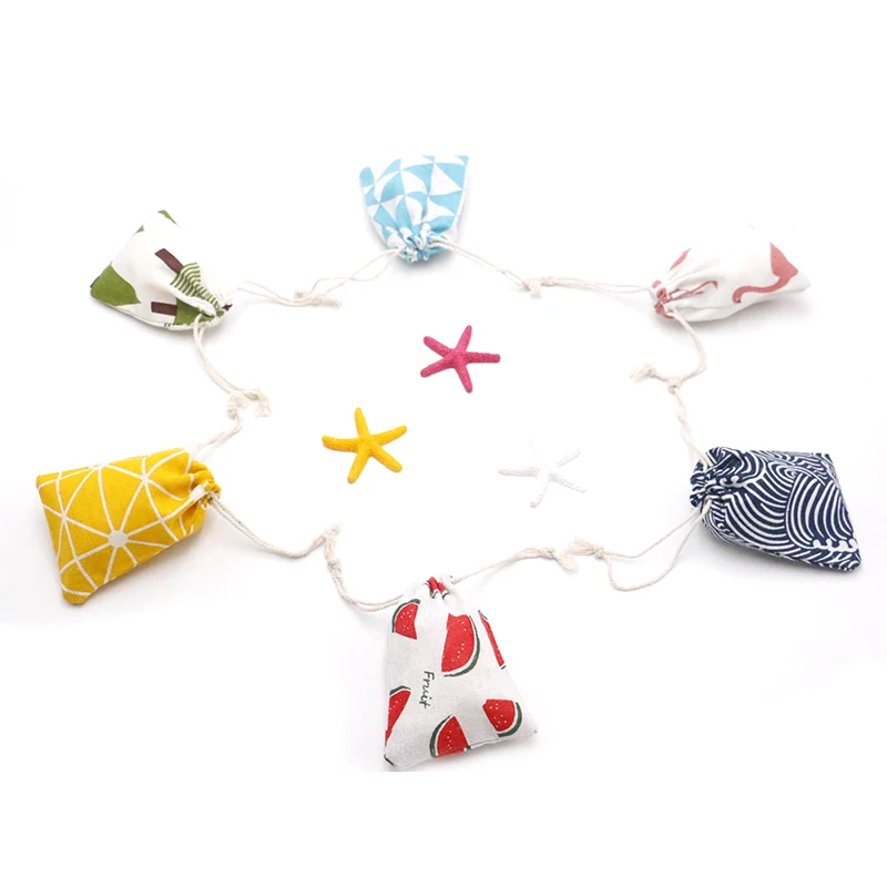 

100pcs/lot Custom Cotton Canvas Pouch Drawstring Gift Bag Bags Printing Children's Love Candy Gift Bags Unisex Pouch Cluch