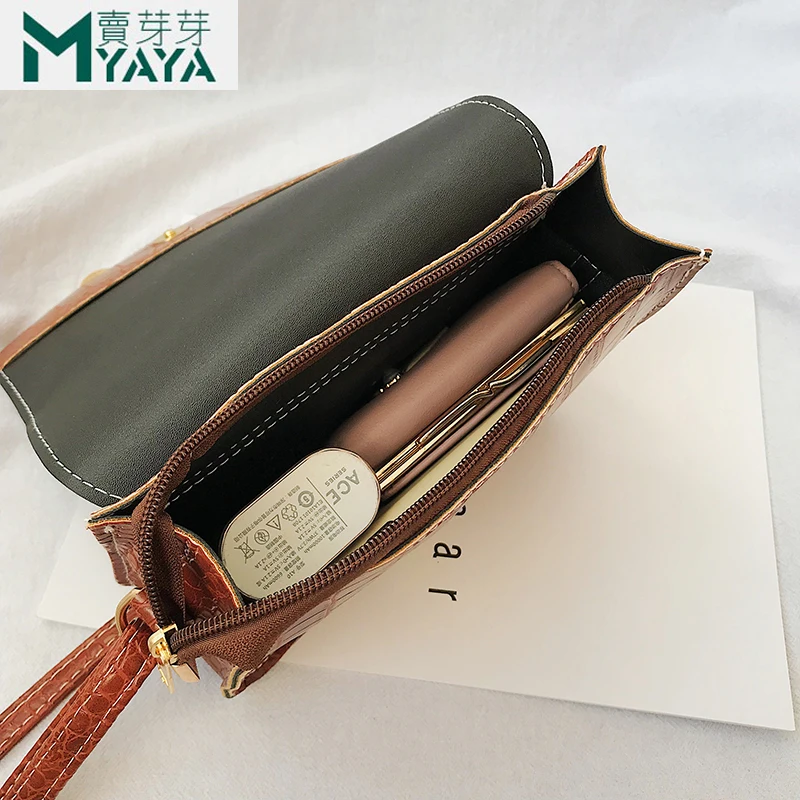 Сумка MAIYAYA Alligator Женская маленькая Ретро сумка через плечо для девочек высокое