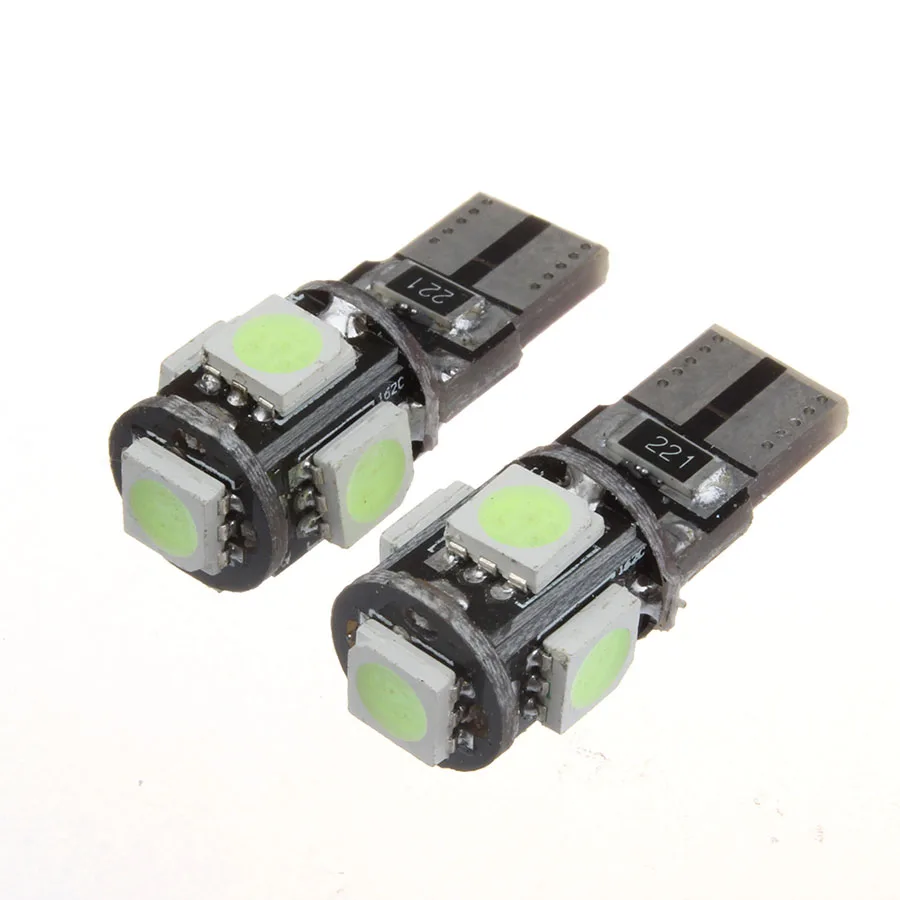 20x Canbus T10 194 168 W5W 5050 5 светодиодный SMD белый автомобиль боковой Клин светильник ПА