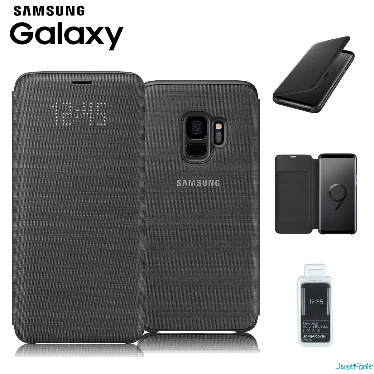 Светодиодный смарт-кожаный чехол для samsung Galaxy S9 S9+ S9 Plus G960 G965 светодиодный смарт-чехол С Откидывающейся Крышкой-кошельком умный кожаный чехол