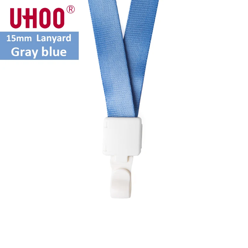 6761 Gray Blue 2 шт./лот, 1,5 см, высокое качество, яркие цвета, ремешок для именной бирки, I.D карты, выставочный держатель для карт, держатель Бейджа, офисные принадлежности - Цвет: 6761 Gray Blue