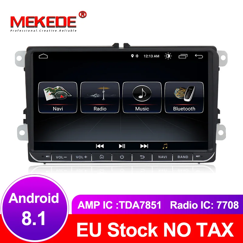 Android 8,1 автомобильный gps-навигация, dvd-плеер для Bora EOS модели Amarok, Caddy TOURAN Scirocco Sharan Seat TDA7851 wifi
