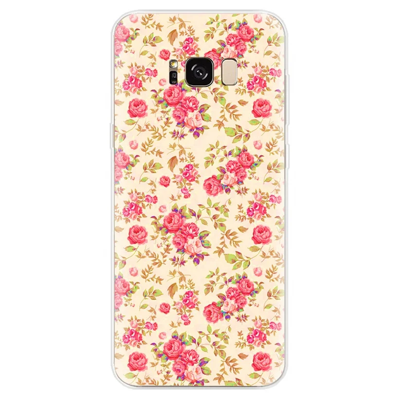 Силиконовый чехол для Samsung Galaxy J1 J3 J4 J5 J6 J7 S9 plus A3 A5 A7 A8 A30 A50 2016 2017 2018 Цветочный AB069 |