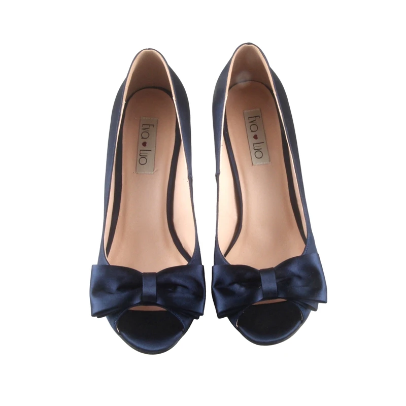 Женская атласная Свадебная обувь с бантом на высоком каблуке|shoes for party|wedding shoeswomen