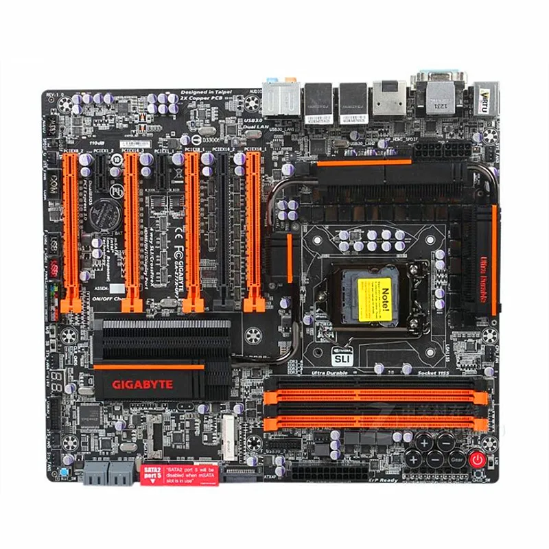 Для Gigabyte GA Z77X UP7 оригинальная б/у рабочего стола материнской платы Z77 LGA 1155 i3 i5 i7 DDR3