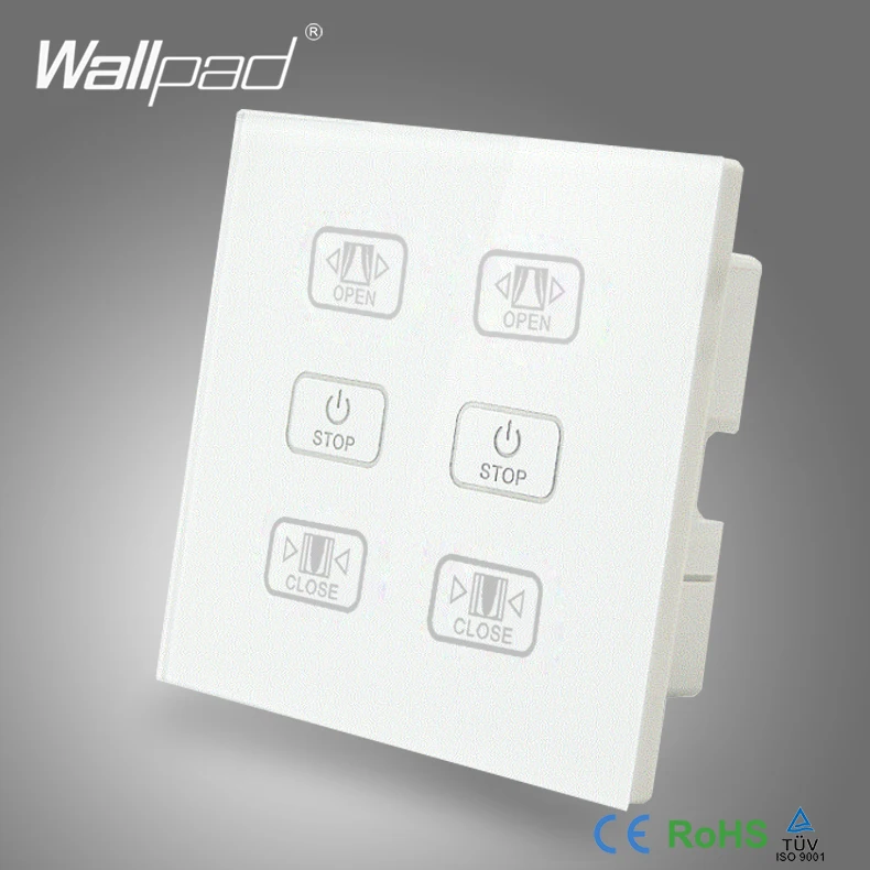 Лидер продаж переключатель для штор 110 250 В Wallpad роскошная белая кристаллическая