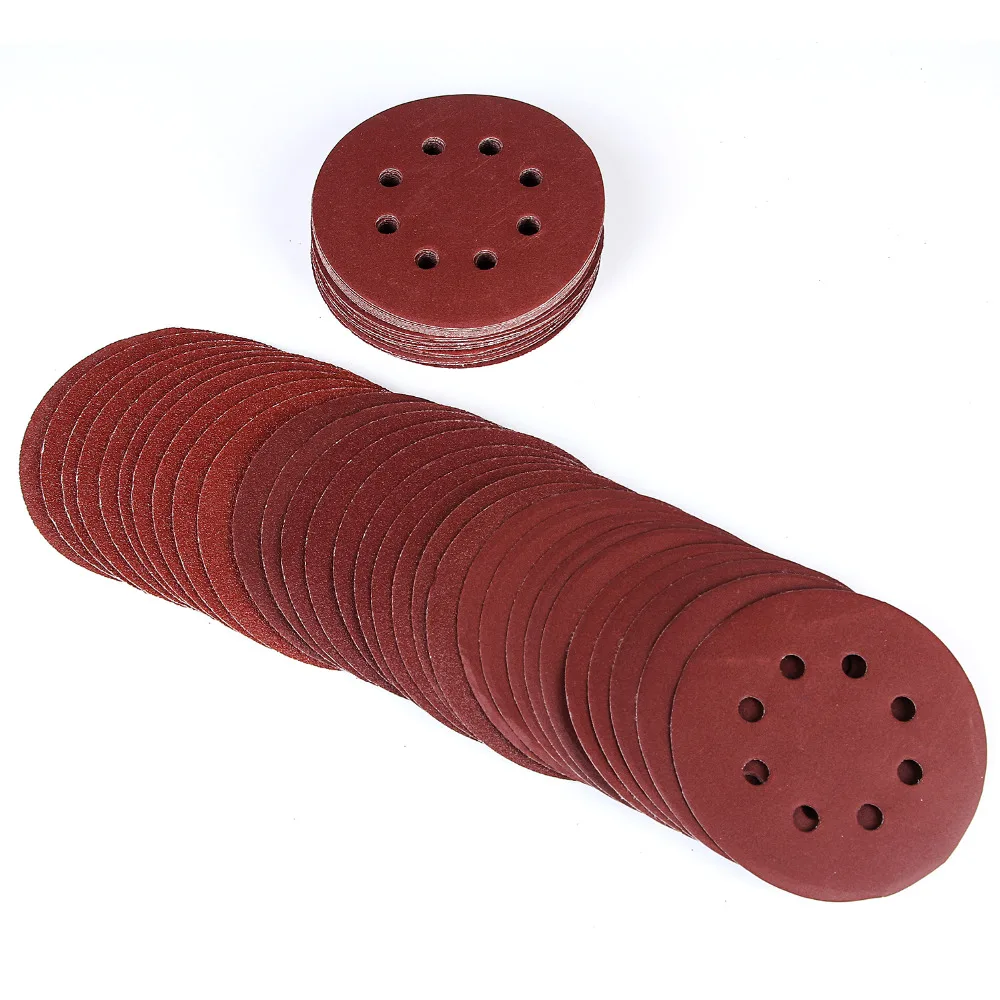 Шлифовальный диск зернистость 50 шт./компл. 5 дюймов 8 отверстий 80/120/180/240/320|sanding