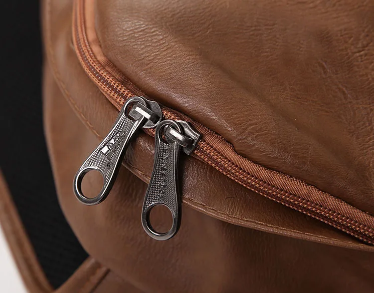 Рюкзак мужской кожаный коричневый для ноутбука|mochila feminina|bolsa mochila femininaleather man backpack |