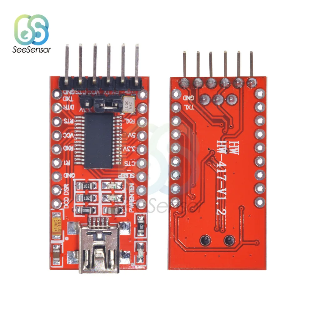 FTDI FT232RL USB к ttl последовательный IC адаптер конвертер Модуль плата Базовая коммутационная плата для Arduino мини порт трансивер