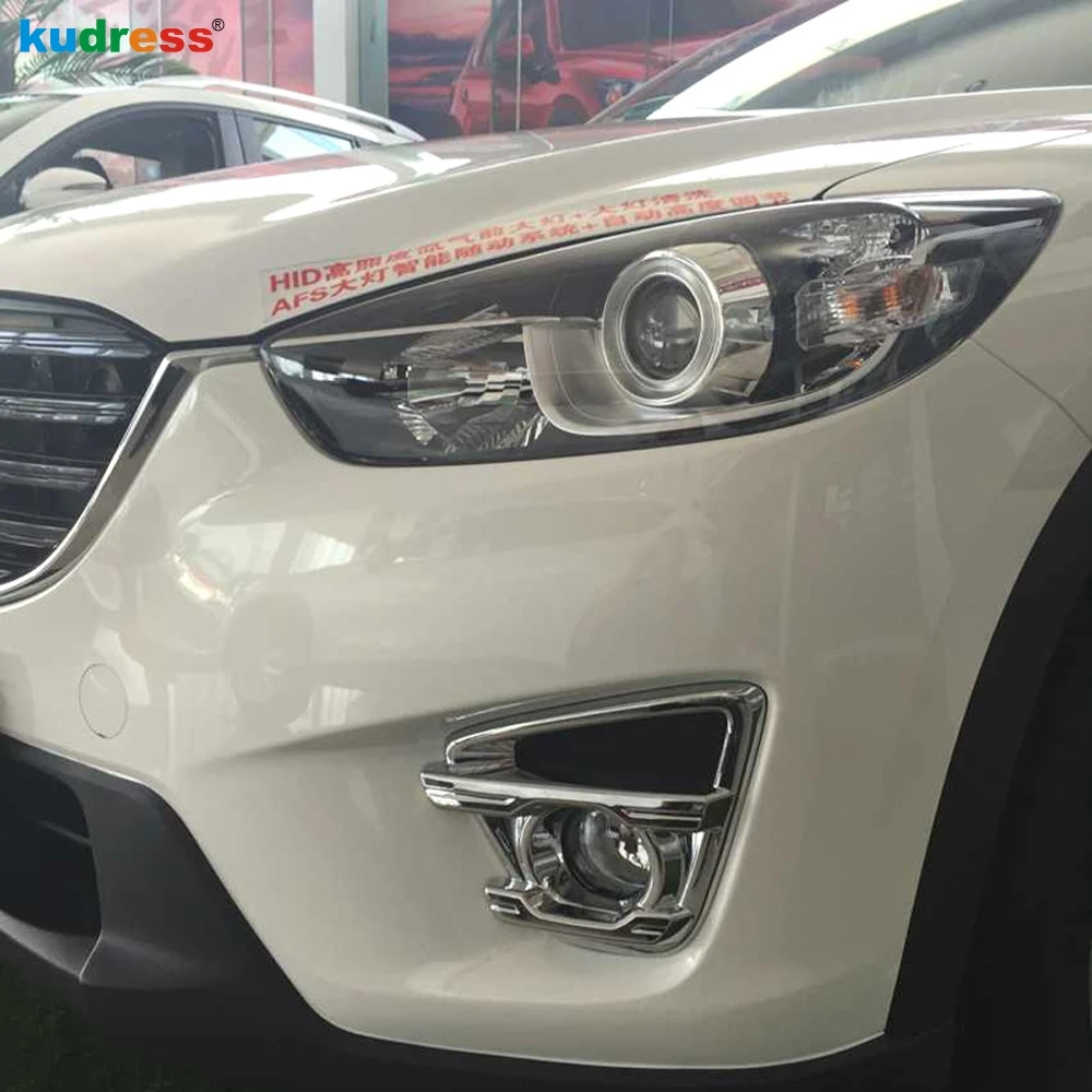 Для Mazda CX-5 CX5 ABS Хром Передняя противотуманная фара крышка планки корпус для противотуманной фары Рамка Авто аксессуары 2 шт./компл