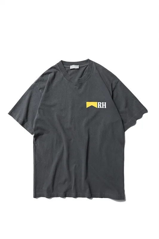 2019 Rhude Best качество логотип печатных для женщин мужчин футболка s футболки хип хоп