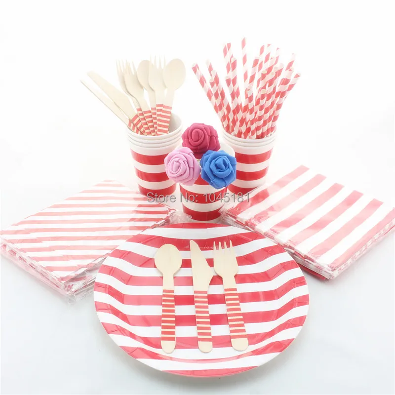 Одноразовая посуда для вечеринки 300 комплектов ранцевые сумки соломинки
