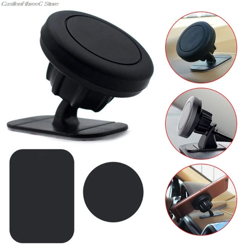 360 Degree Rotary Magnetic Car Phone Holder Stand Magnet Mount Air Vent Bracket for iPhone Huawei Samsung Cell Mobile | Электроника