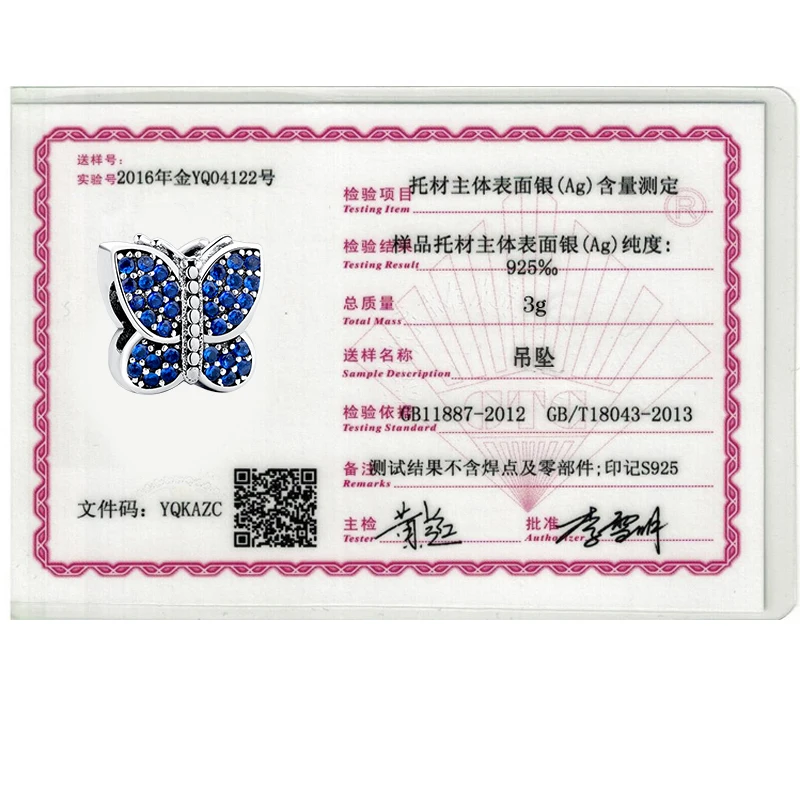 

ELESHE 4 Color Crystal Animal Butterfly Beads 925 Sterling Silver Charm Bead Fit Original Charms Bracelet Jewelry Making