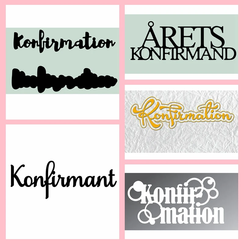 Konfirmation Konfirman DIY режущие Штампы Алфавит украшения ручной работы тиснение трафарет
