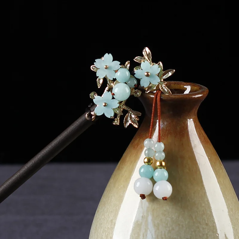 02 Hair Sticks Винтажные кисточки ручной работы, китайские деревянные палочки для волос для женщин, этнические шпильки для волос, украшения для волос, модные украшения для волос, аксессуары - Окраска металла: 02 Hair Sticks