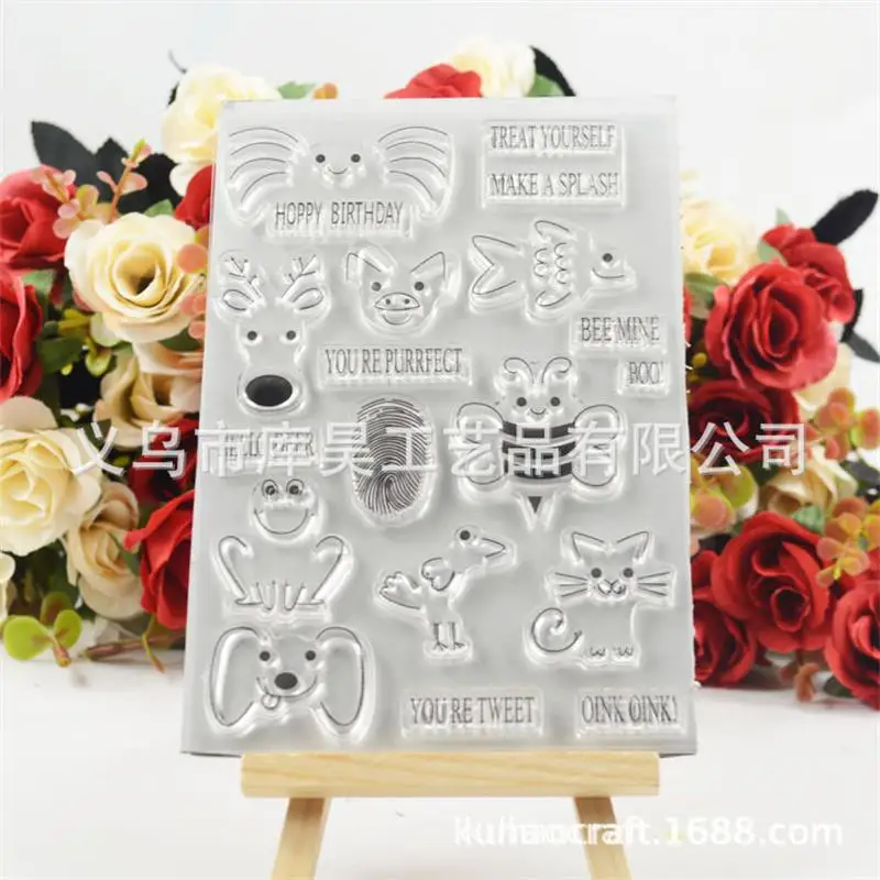 Животного прозрачный штампы/Силиконовые Уплотнители для DIY Скрапбукинг