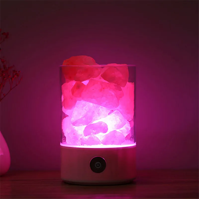 Светодиодный Кристалл Соляная Лампа Красочные ночник атмосфера USB