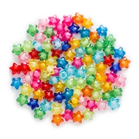 random mixed acrylic star shaped spacer beads women children diy bracelet necklace findings jewelry making 12 35mm