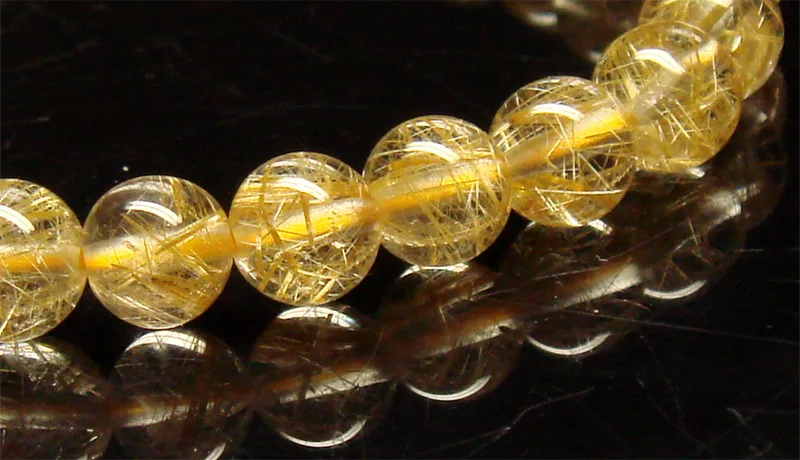 Оптовая продажа со скидкой натуральный желтый золотой иглы Рутиловый Кварц