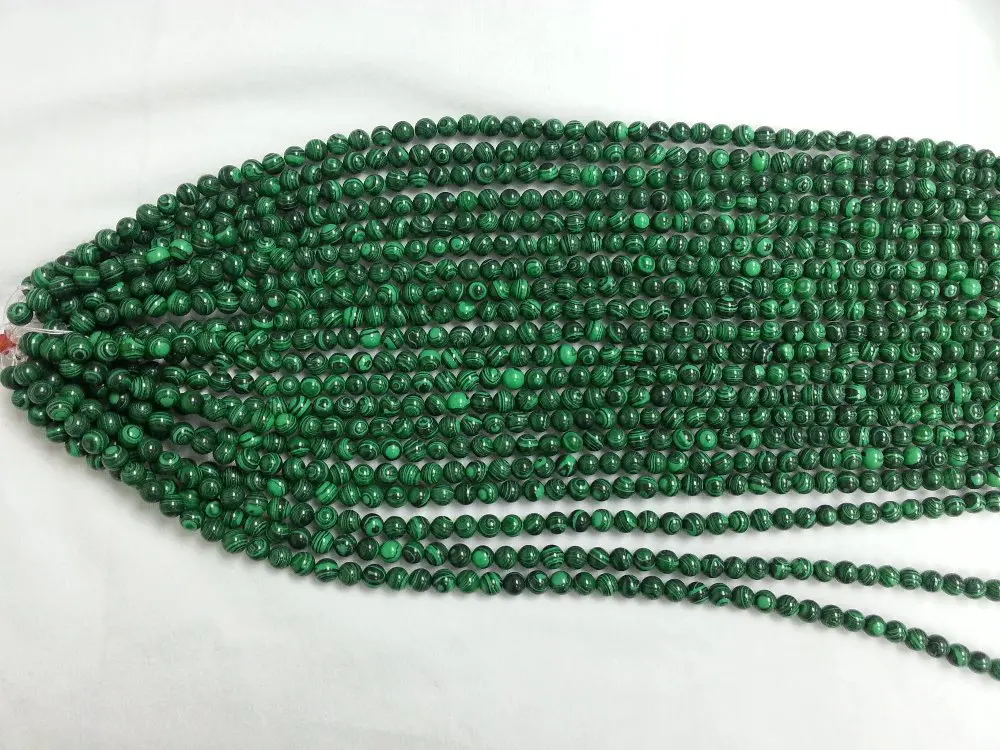 Reconstructed Malachite Round Loose Bead 4MM 6MM 8MM 10MM 12MM 16&quot | Украшения и аксессуары